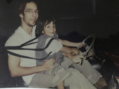 Colunista Pablo Nemet, aos 3 anos de idade e seu pai, Fabio Nemet - ano 2001